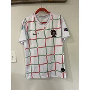 NEW NIKE EURO 2020 Portugal Portuguese FPF Jersey Shirt White UEFA #4 Football M